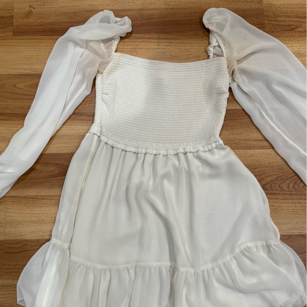 Aritzia Wilfred Cream babydoll dress